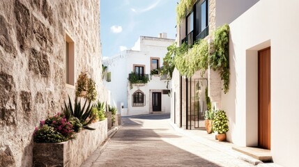 street full of modern houses