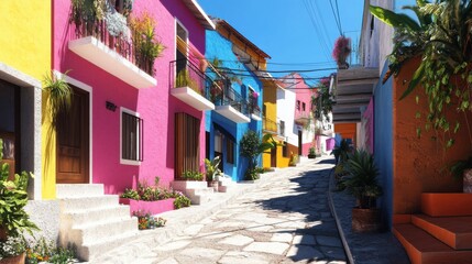 street full of modern houses