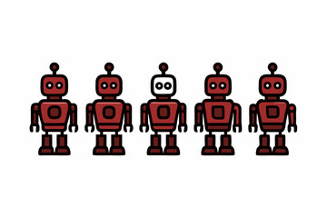 Download Free Vector Robot Characters Set for Creative Designs