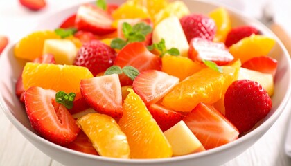 fruit salad in a bowl