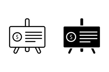 Financial presentation vector design with board style in modern style