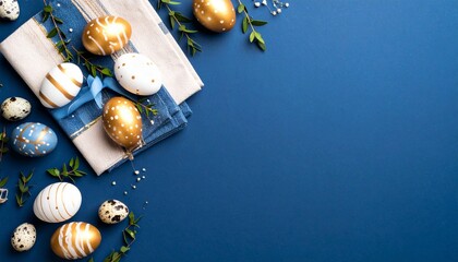 easter eggs on wooden background