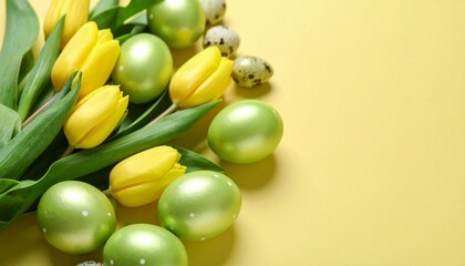 green and yellow easter eggs