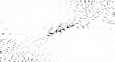 Abstract halftone dots swirl on white background