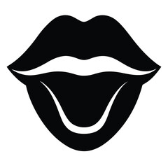 Mouth with Tongue Illustration