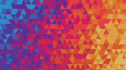 Abstract Colorful Triangle Mosaic Pattern Background Blue Purple Red Orange Yellow
