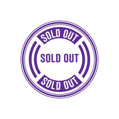 Sold Out Rubber Stamp vector element design templates simple and modern concept