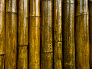 Bamboo background. Providing to rich texture with dark golden style for alternative background. Wallpaper concept.