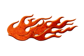 Flame design with a transparent background for creative projects