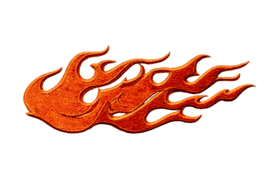 Flame design with a transparent background for creative projects