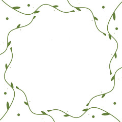 green floral frame