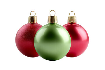 Colorful holiday ornaments with transparent background for decoration