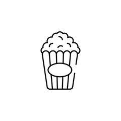 Popcorn icon design with white background stock illustration