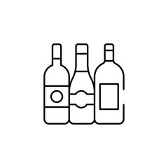 Wine Bottles icon design with white background stock illustration