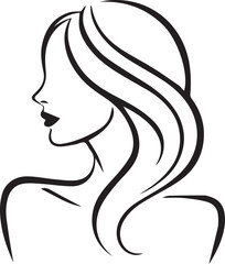 female profile, woman face outline, lady head shape, girl silhouette, side face woman, beauty silhouette, elegant woman, hairstyle outline, head profile, feminine design