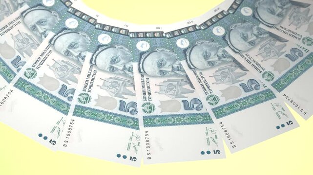 Zestful Looping Design of 5 somoni Currency of Tajikistan