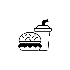 Fast Food icon design with white background stock illustration