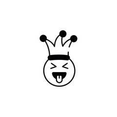 Obraz premium Joke icon design with white background stock illustration