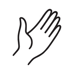 hand on white background