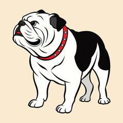 Cute Bulldog Vector for Kids & Pets Illustrations