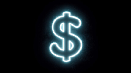 Obraz premium Sterling cash payout. Four-K animated symbol icon. Alpha channel, linear, and neon effect. 