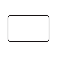 Rectangle icon vector isolated on white background, Rectangle sign , line or linear design elements in outline style 
