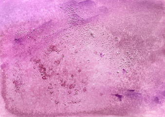 Vivid pink and purple watercolor background with salt grain texture. Artistic granulated surface ideal for creative projects, posters, or backgrounds.