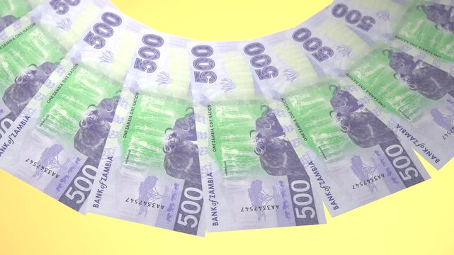 Truehearted Looping Design of 500 kwacha Currency of Zambia