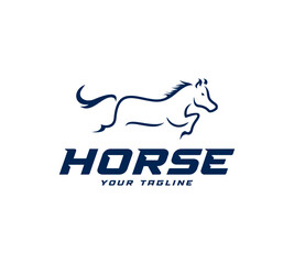 running horse logo abstract