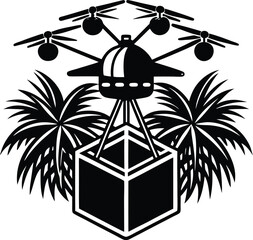 Package Delivery Drone With Fruit