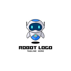cartoon robot logo design