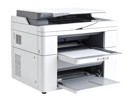 Office printer multifunction device isolated cutout