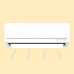 エアコン稼働のシンプルなイラスト