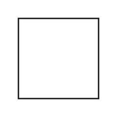 Rectangle icon vector isolated on white background, Rectangle sign , line or linear design elements in outline style 