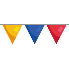 Colorful Colombian Flag Bunting for Celebrations