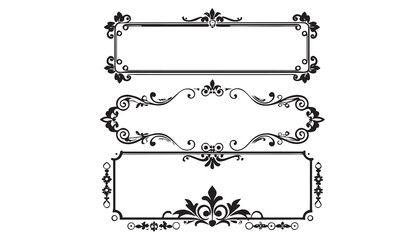 Set of Decorative vintage borders and frames set.