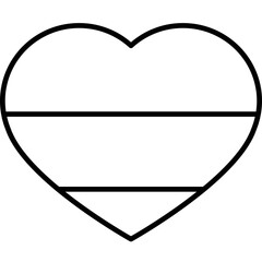 Heart illustration with Colombian flag colors