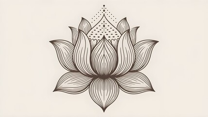 Ornate Lotus Mandala Design for Coloring or Decoration
