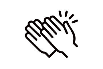 Elegant Clapping Hands Vector Icon for Award Ceremonies and Praise Graphics