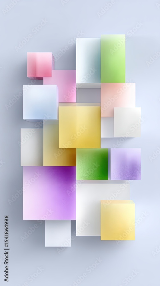 Poster Pastel Color Block Abstract Texture with Seamless Transition