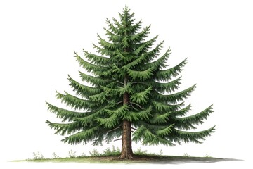 christmas tree isolated on white