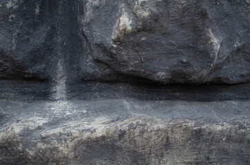 Grey old stone wall