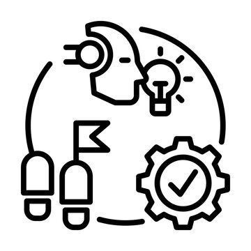 Zero Short Prompt AI Instruction Without Examples Single Icon