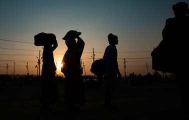 people at sunset