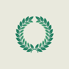 wreath laurel branch vector 