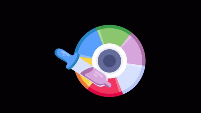 Color Dropper 2D Flat Animations on Transparent background