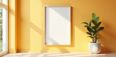 Single minimalist frame against a bright wall, house, pure
