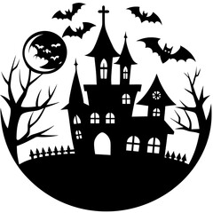 halloween house vector
