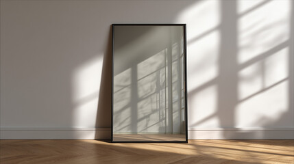 Obraz premium mock up poster frame in hipster interior background scandinavian style 3d render