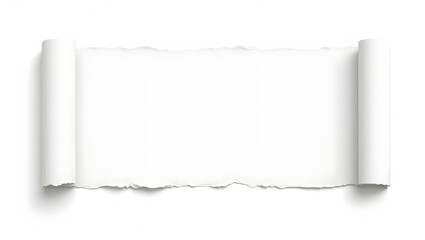 Torn Paper Scroll Mockup natu.Generated with AI